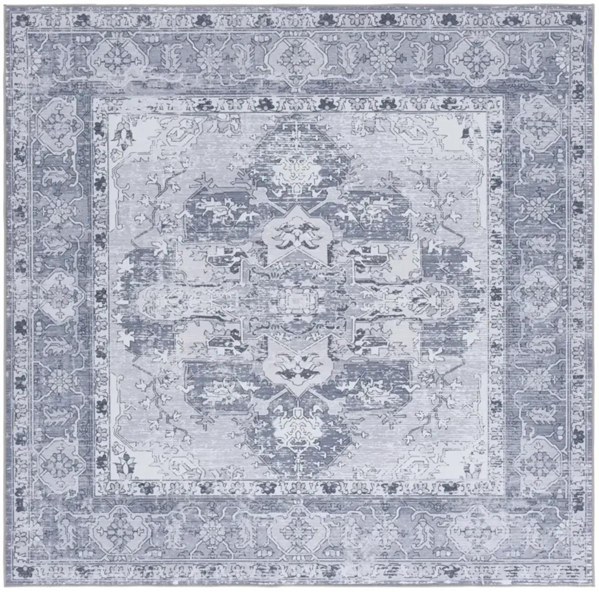 TUCSON 106 M/W S/R DARK GREY  6' x 6' Square Square Rug