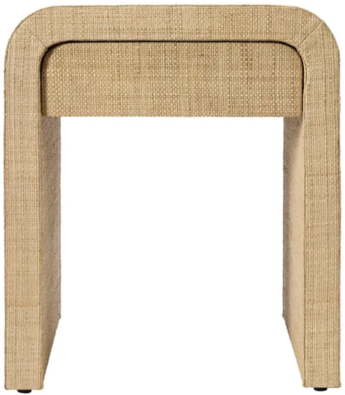 Montecito 1-Drawer Raffia Side Table