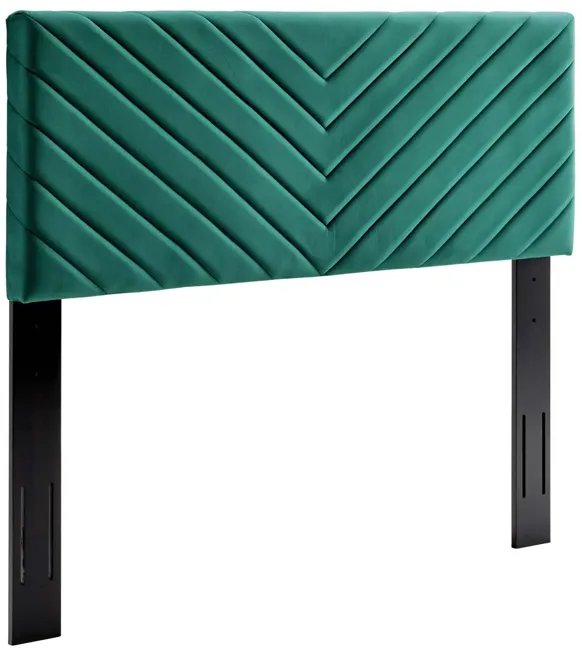 Alyson Angular Channel Tufted Performance Velvet Full / Queen Headboard