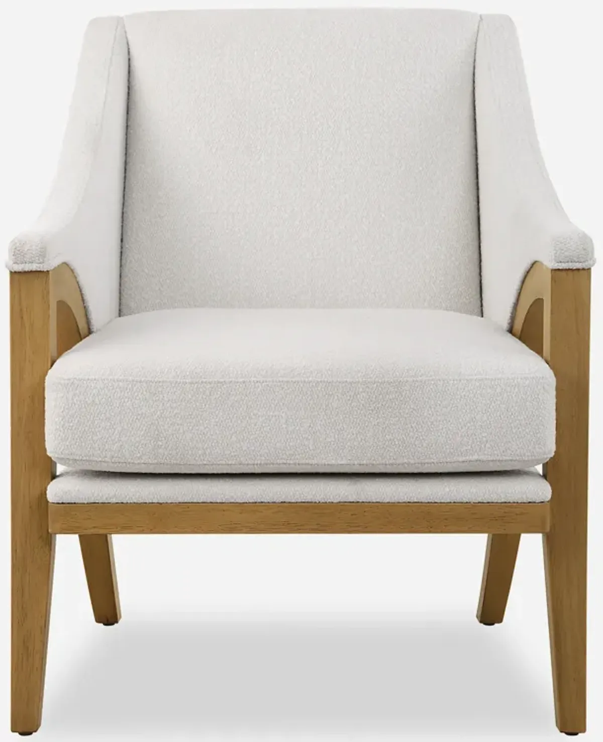 Evolve White Fabric Accent Chair
