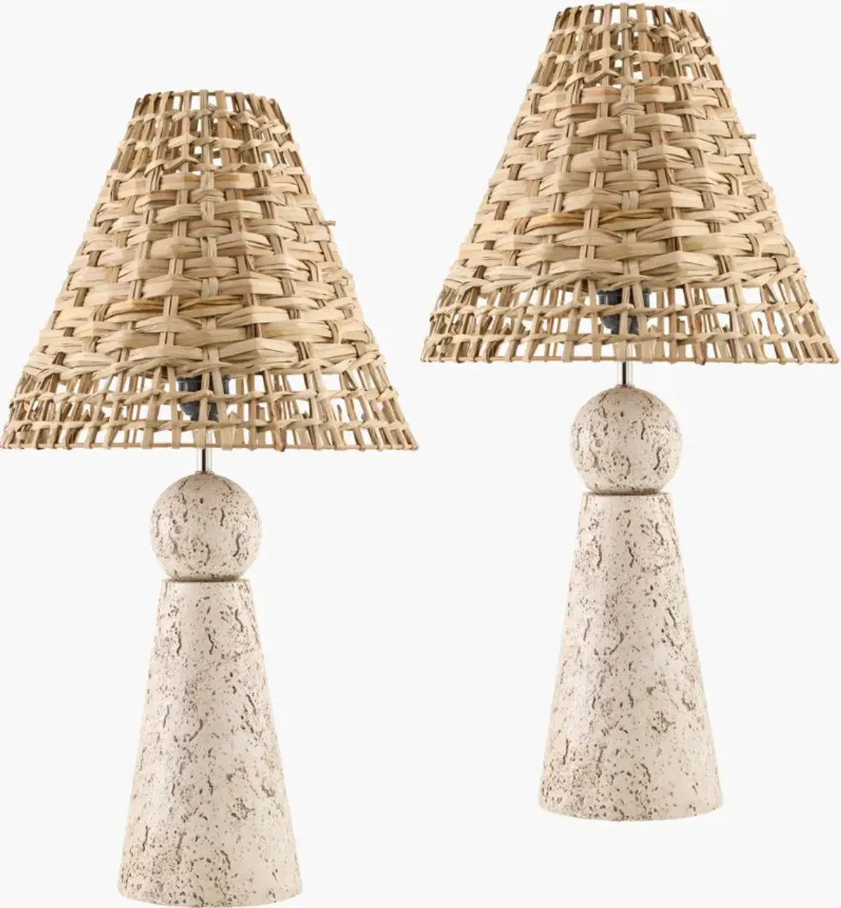 Teslin TSL-002 22"H x 12"W x 12"D Accent Table Lamp