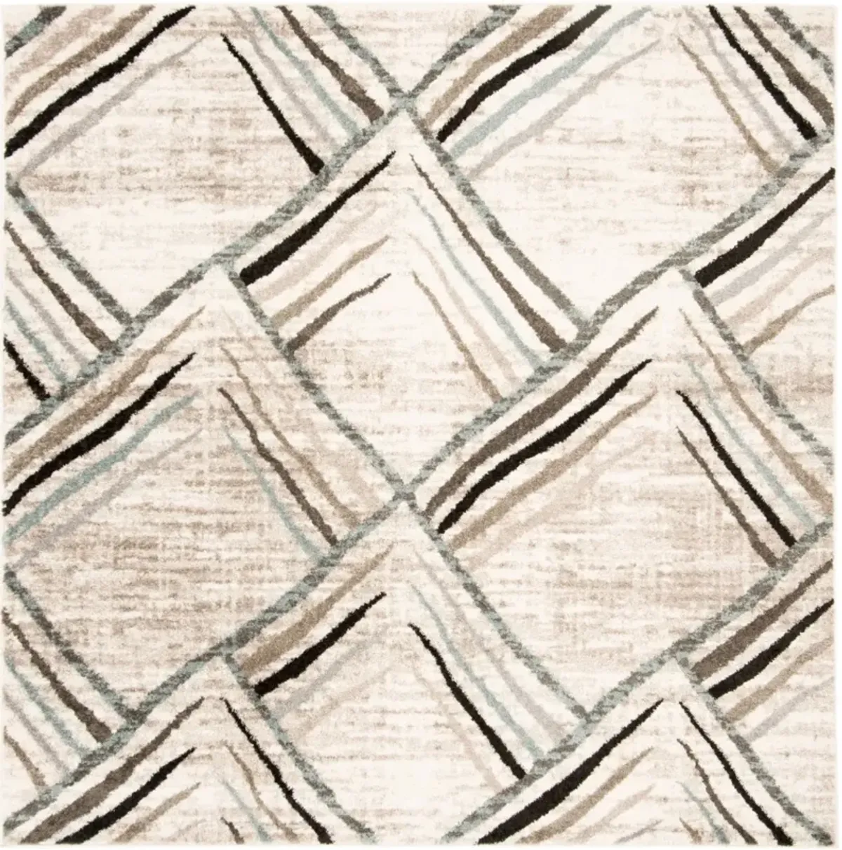 AMSTERDAM 112 CREAM  5'-1' x 5'-1' Square Square Rug