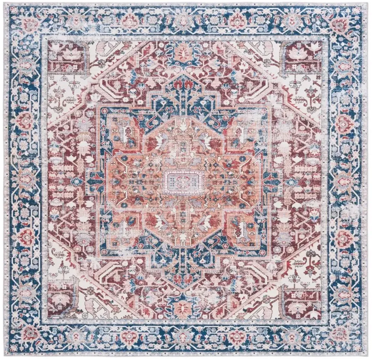 ARIZONA 109 Red 6' X 6' Square Square Rug