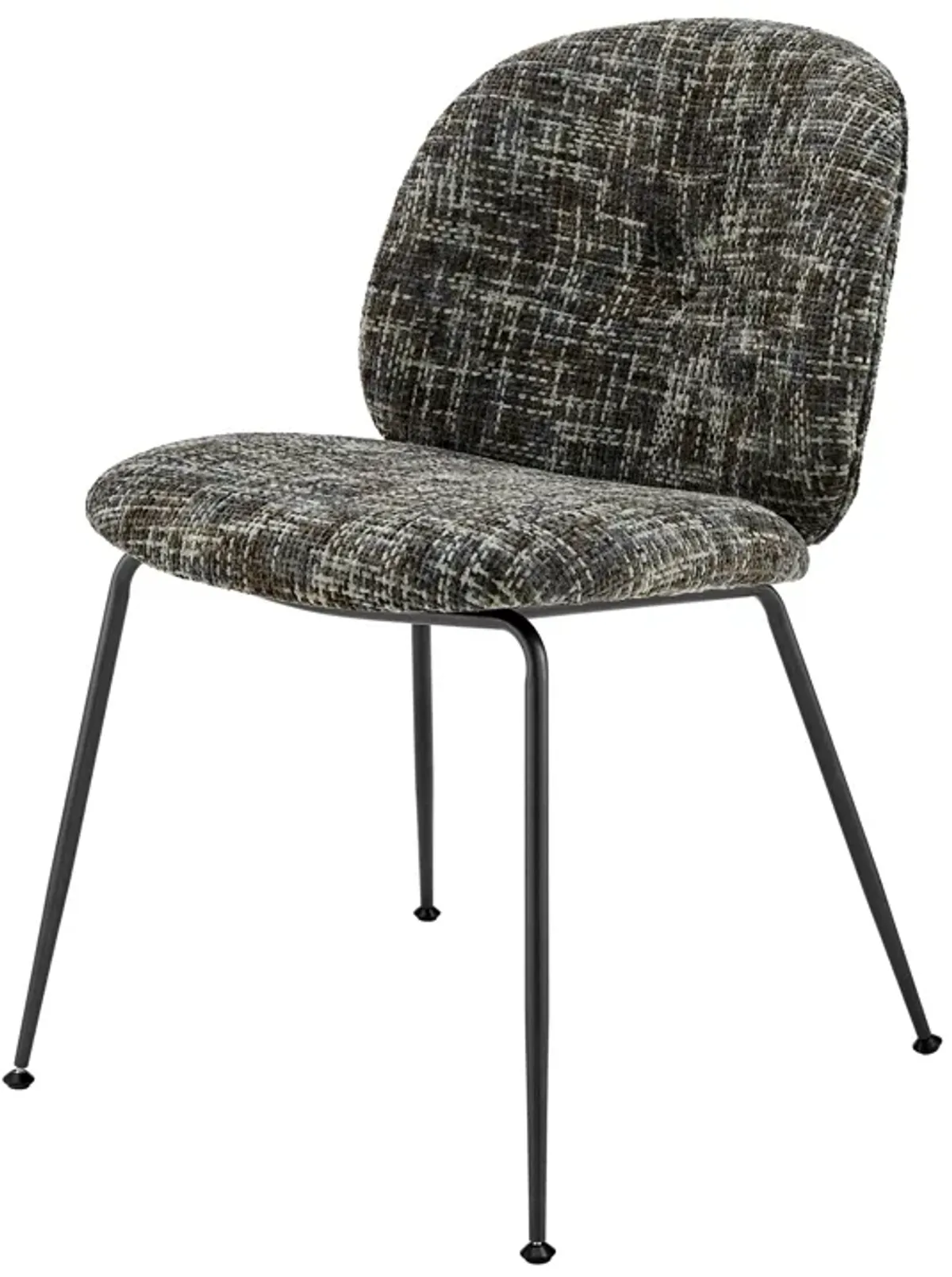 Nisha KD Fabric Dining Side Chair, Allure Gray - Set of 2