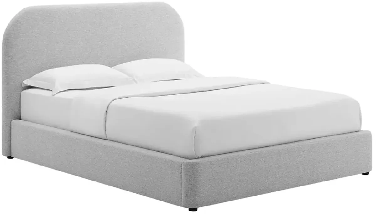 Keynote Upholstered Fabric Curved Full Platform Bed by Modway