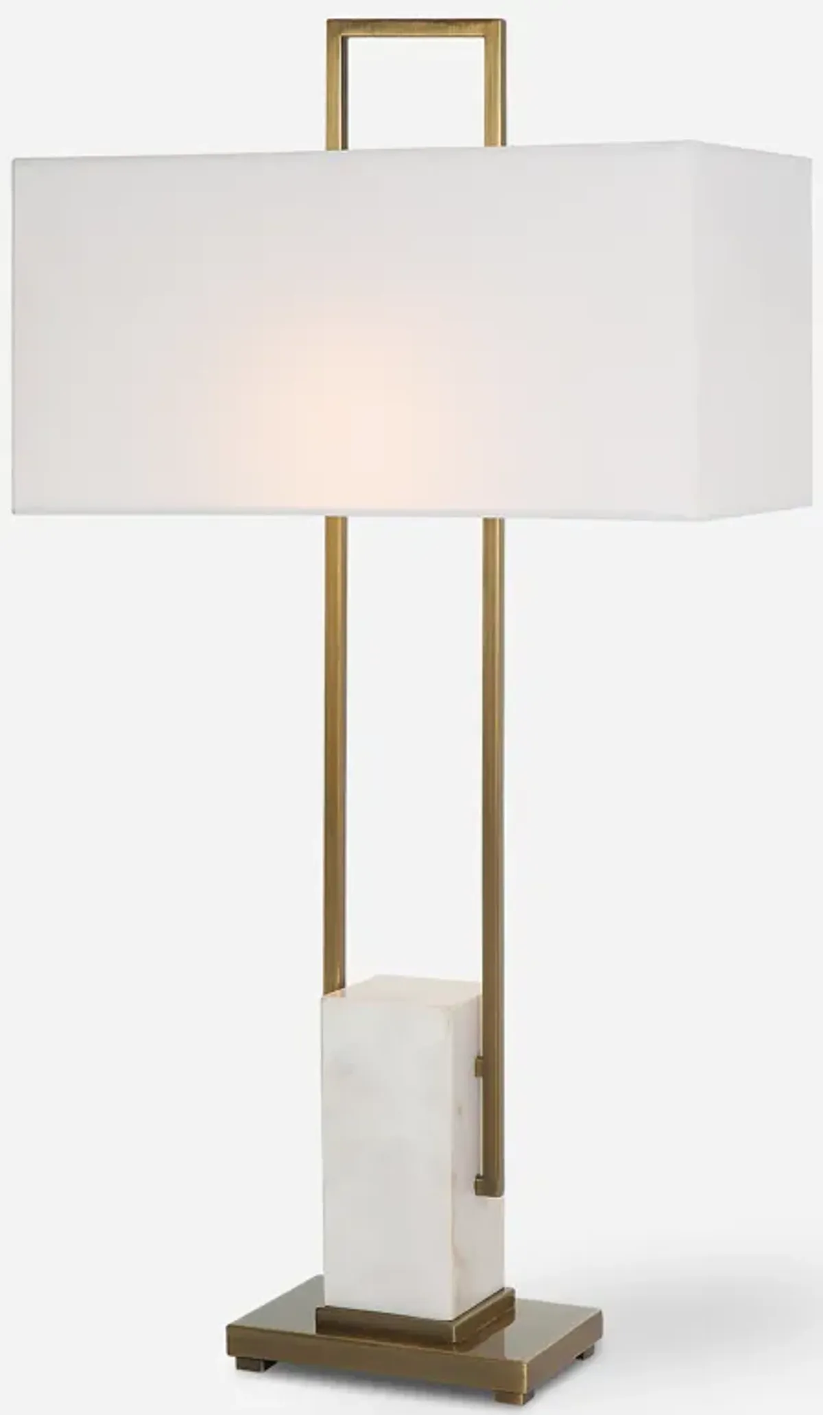 Column White Marble Table Lamp