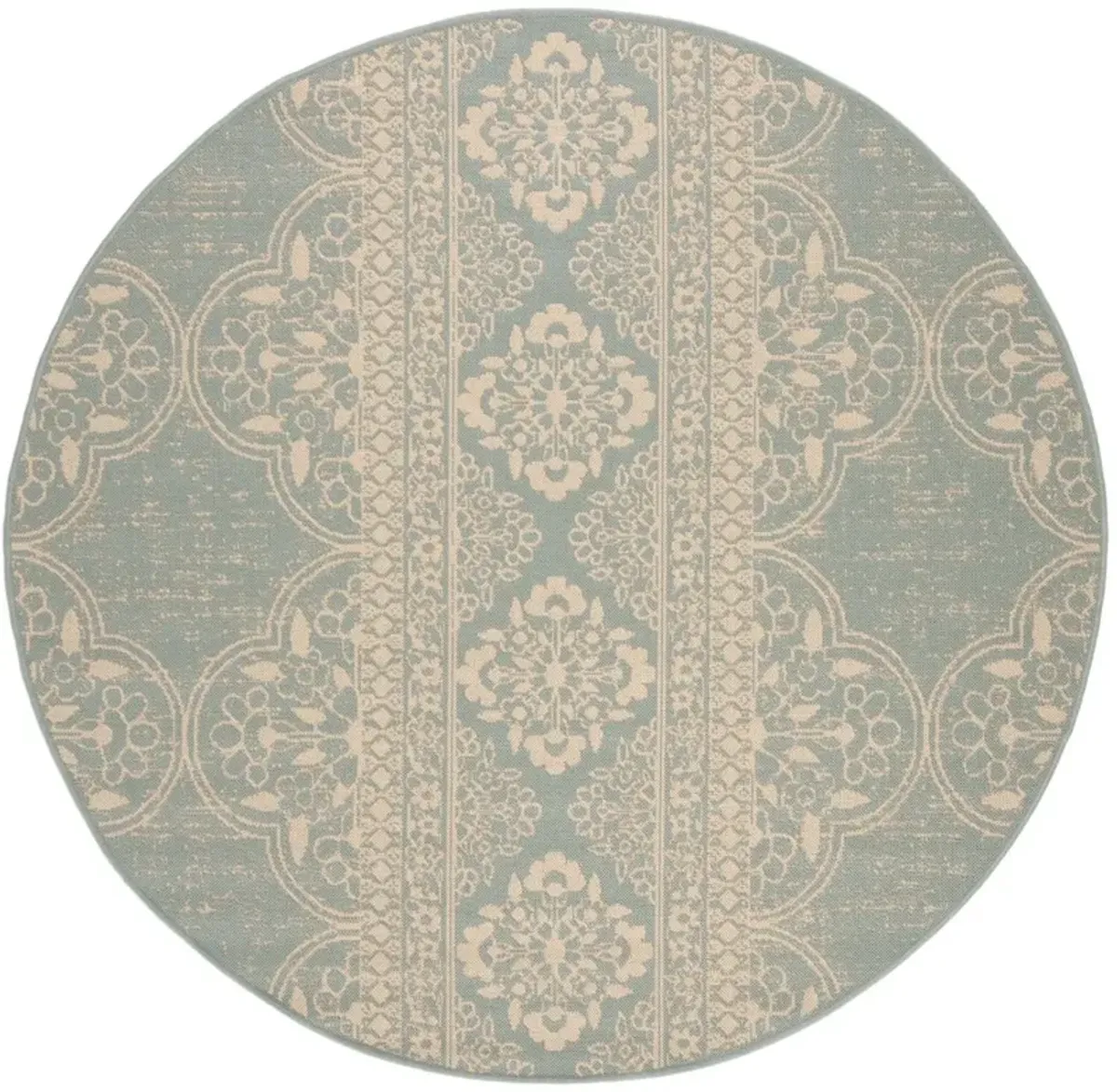 BEACH HOUSE 174 Blue 8' X 8' Round Round Rug