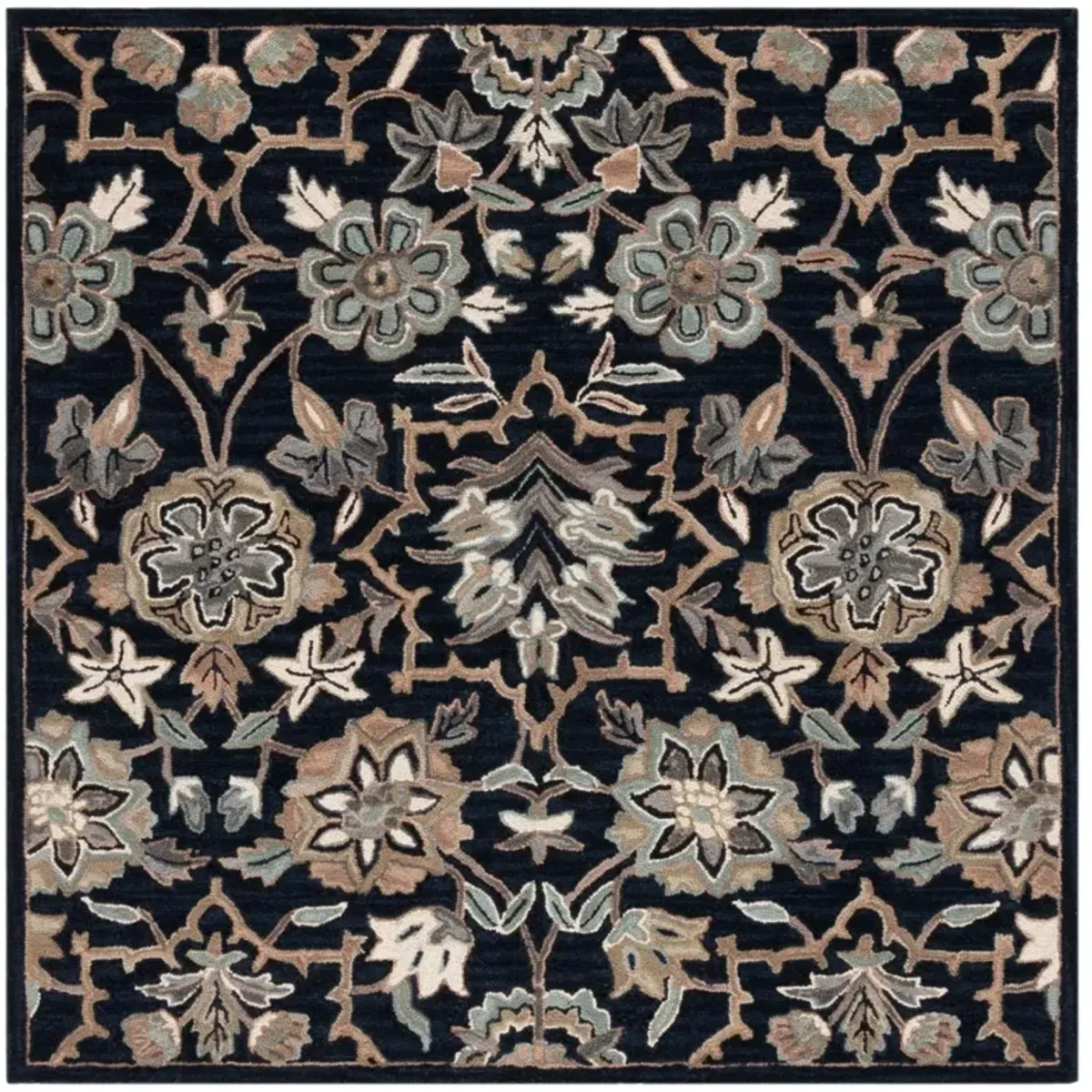 METRO 325 BLACK  6' x 6' Square Square Rug