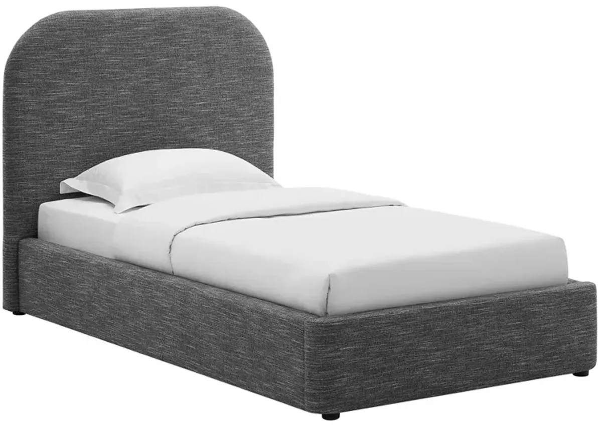 Keynote Upholstered Curved Platform Bed