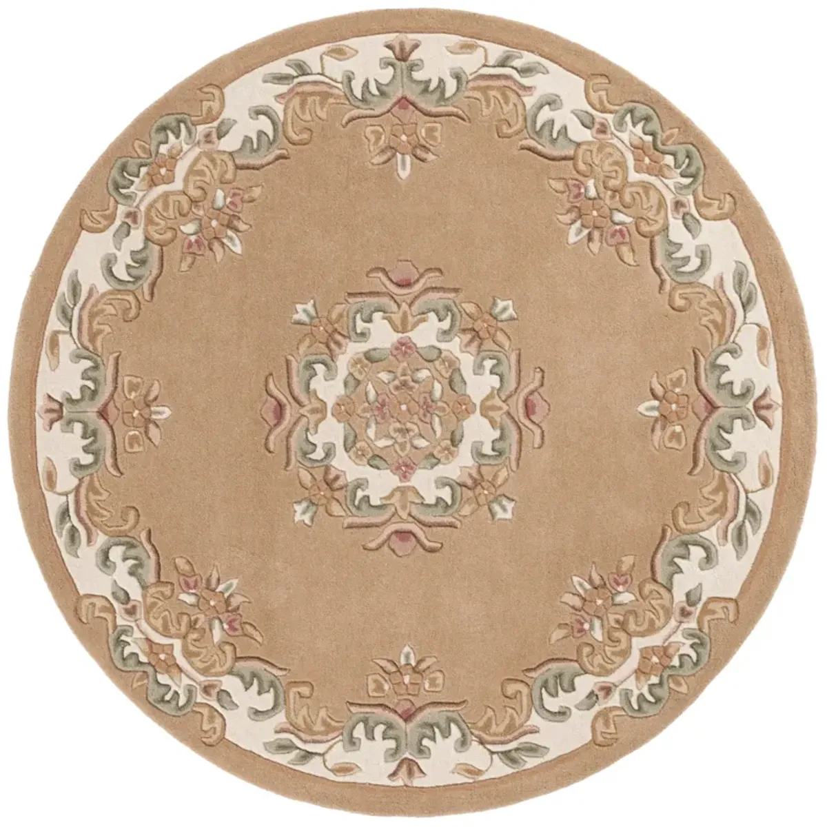 AUBUSSON Hand Tufted 6' x 6' Round area rug