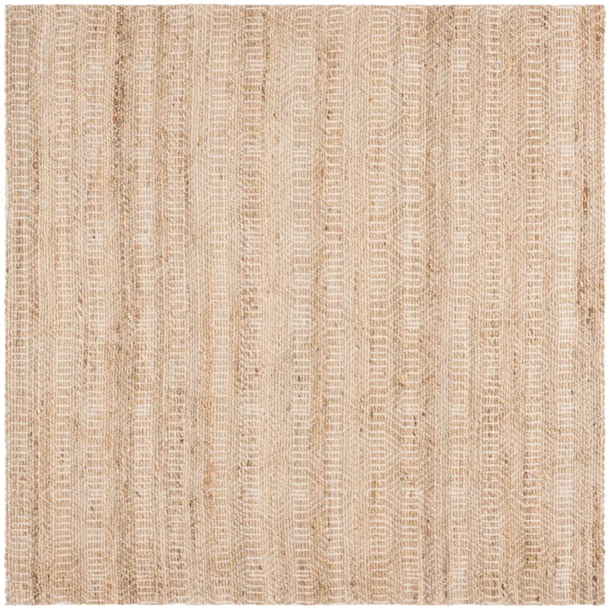 NATURAL FIBER Hand loomed 6'-6' x 6'-6' Square area rug