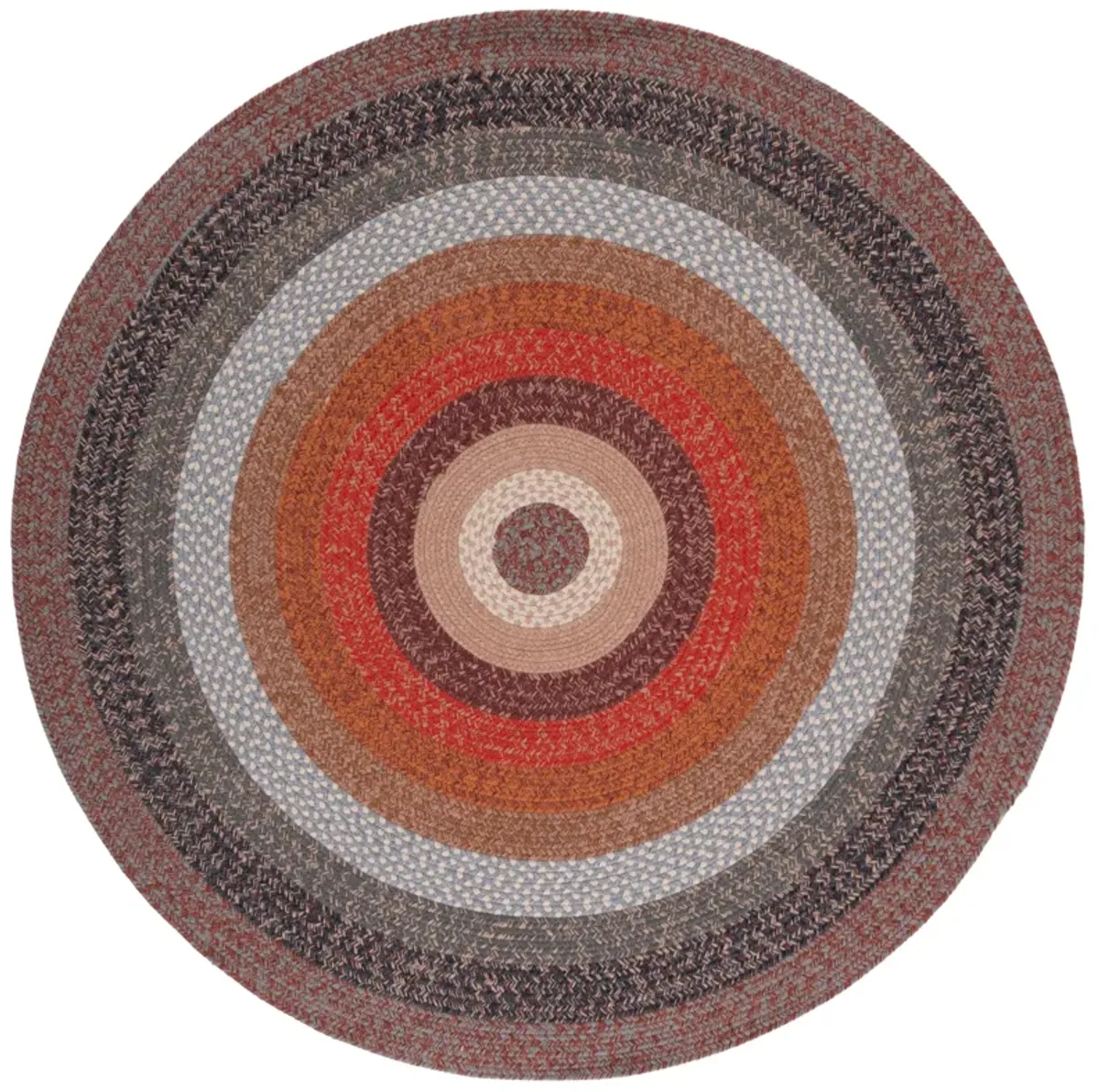 BRAIDED Hand Woven 3' x 3' Round area rug