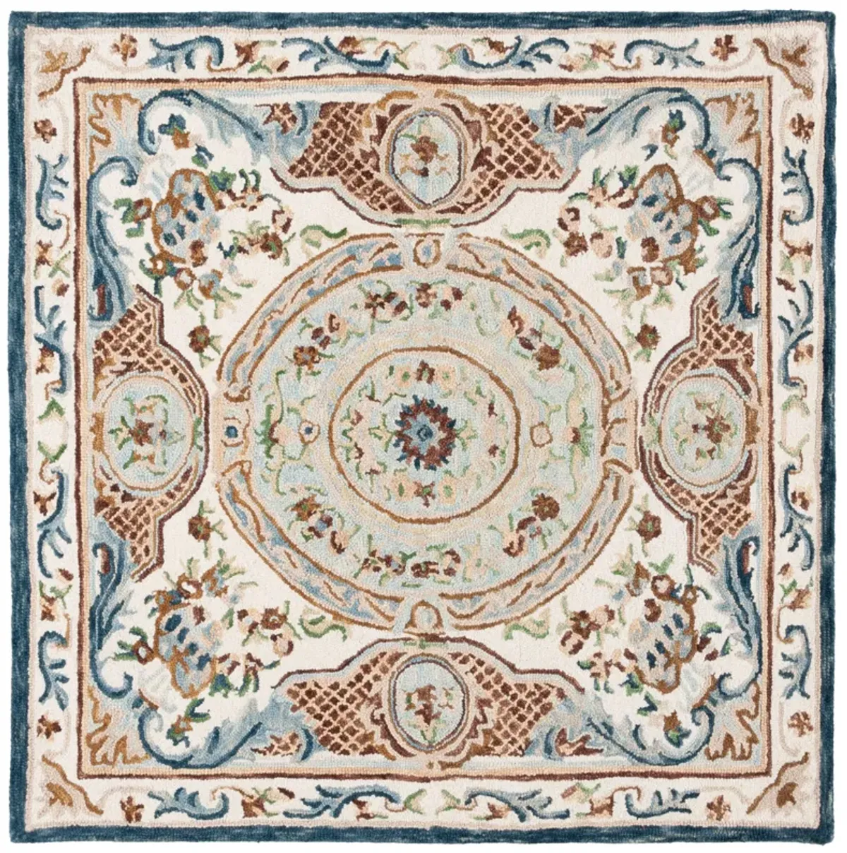 AUBUSSON Hand Tufted 6' x 6' Square area rug