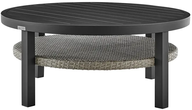 Aileen Outdoor Patio Round Coffee Table