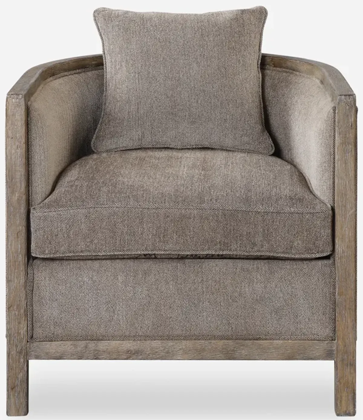 Viaggio Gray Chenille Accent Chair