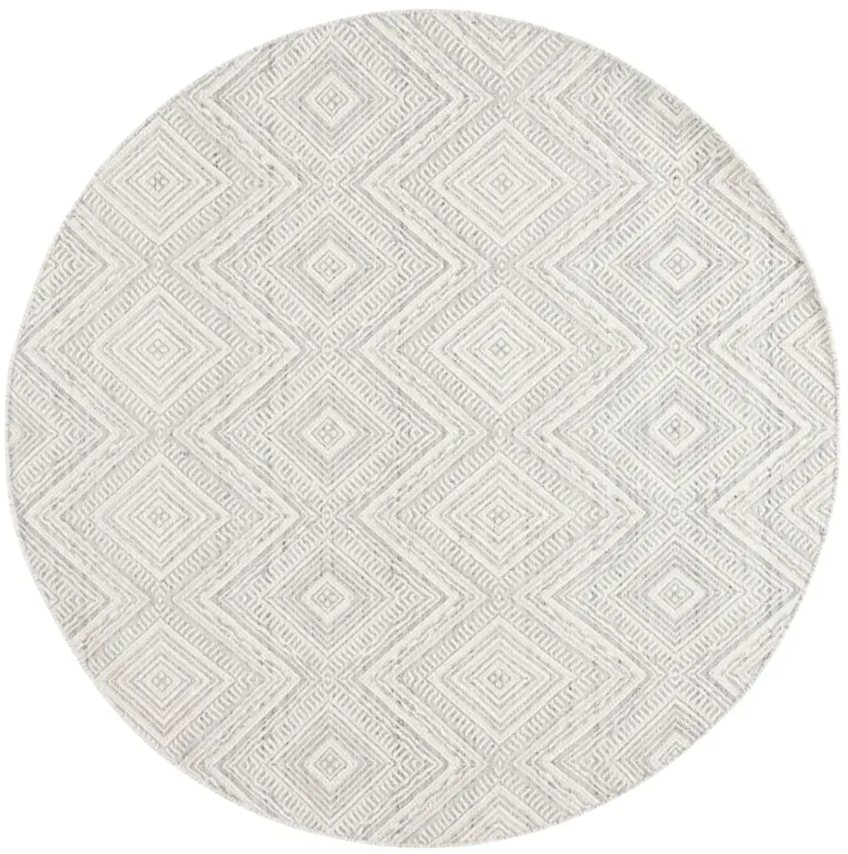 KILIM 767 LIGHT GREY  6' x 6' Round Round Rug