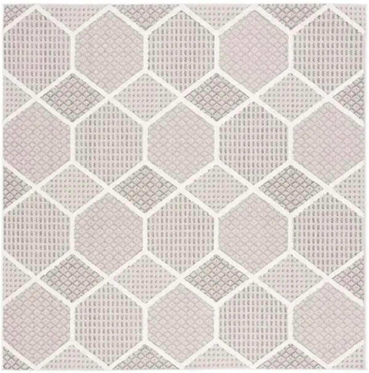 GLOBAL 414 Grey  6'-7' X 6'-7' Square Square Rug