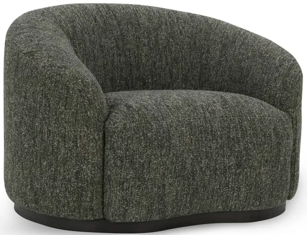 Beverly Green Boucle Fabric Upholstered Swivel Accent Chair