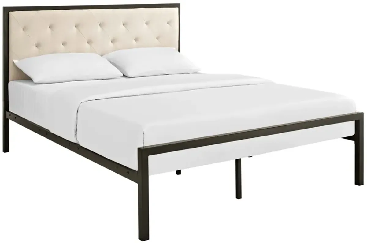 Mia Fabric Queen Bed by Modway