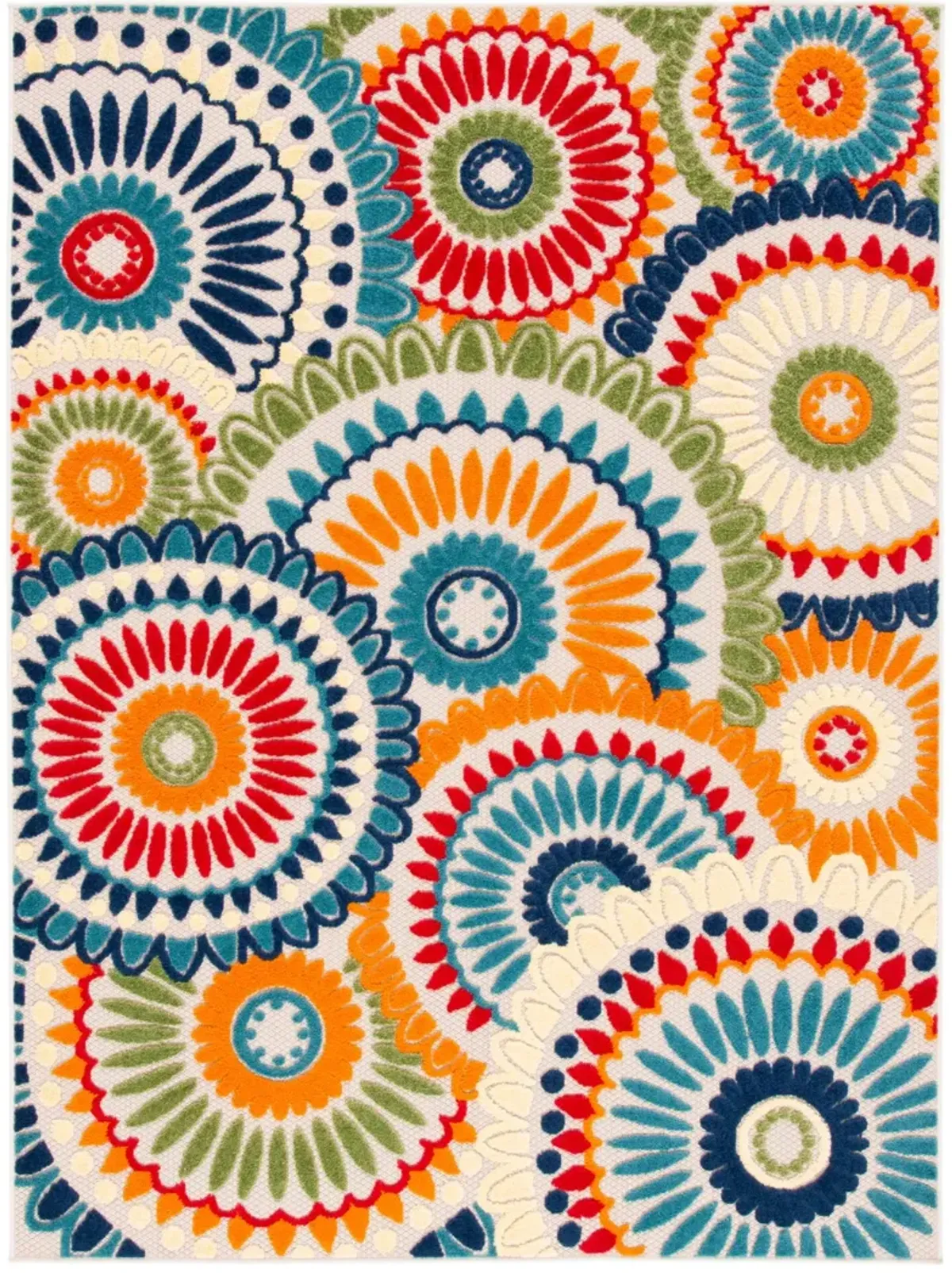 CABANA 382 BLUE  10' x 14' Large Rectangle Rug