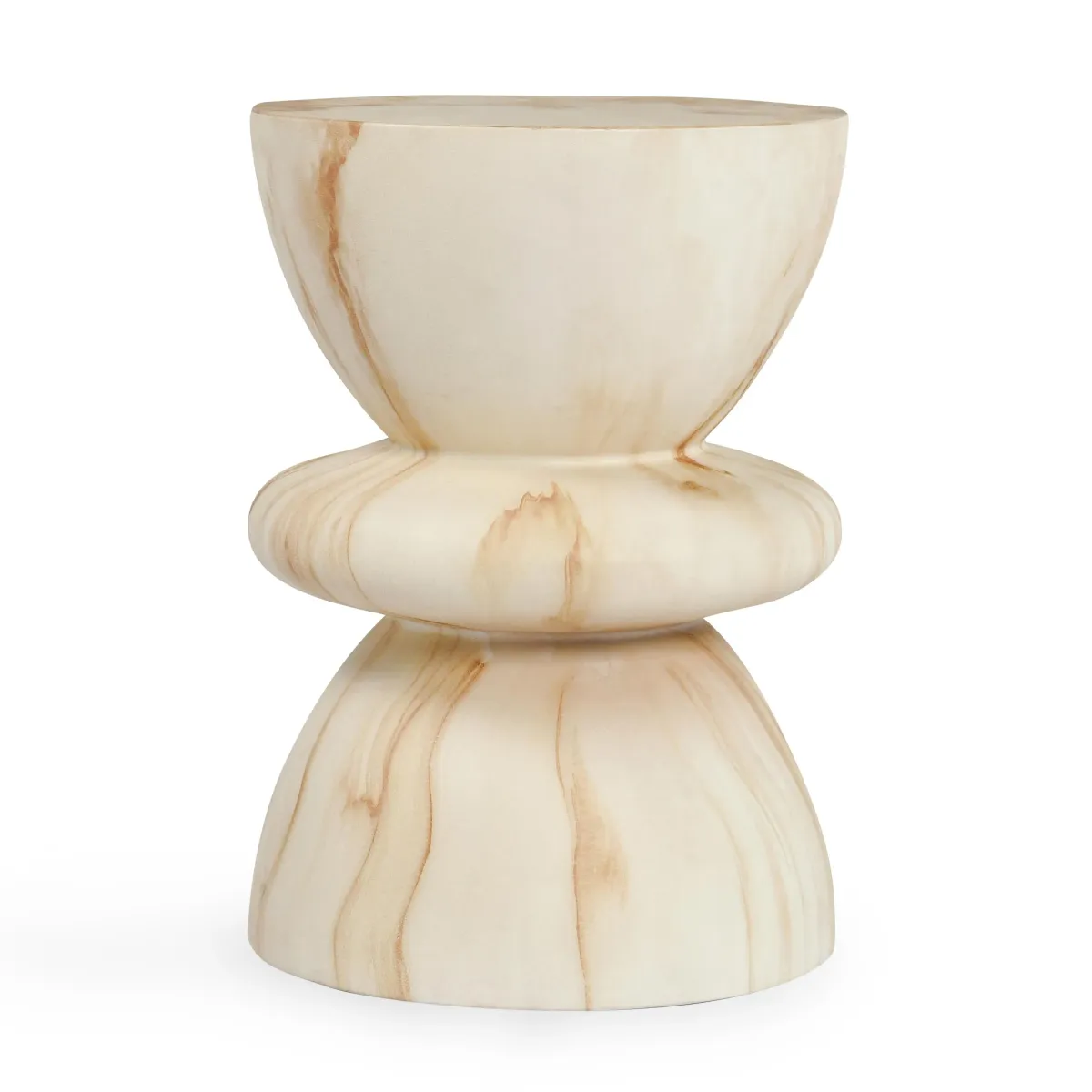 Leva Outdoor Concrete 21" Round End Table Travertine
