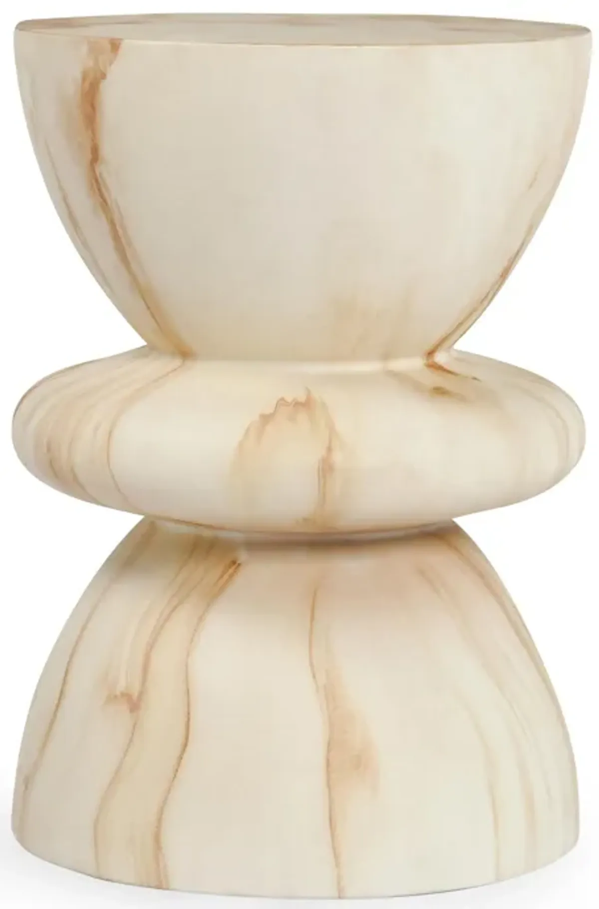 Leva Outdoor Concrete 21" Round End Table Travertine