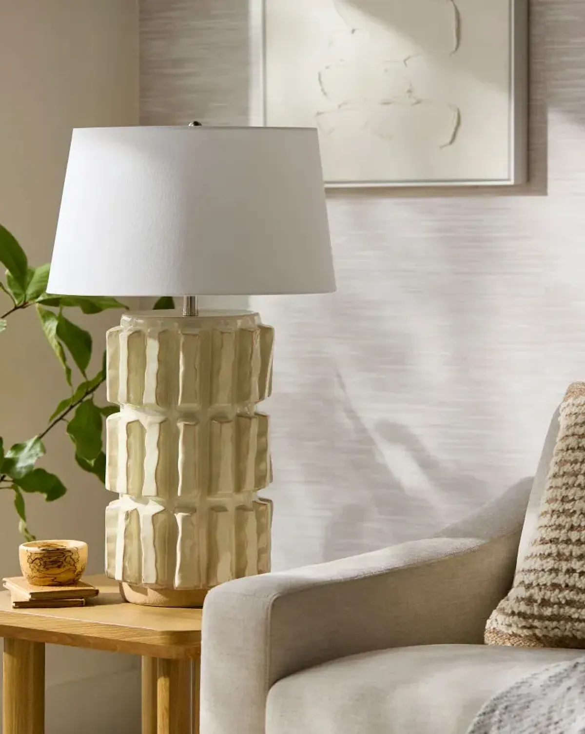 Vage VAG-004 34"H x 19"W x 19"D Accent Table Lamp