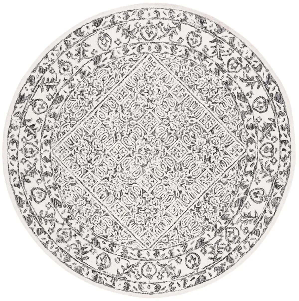 DIP DYE Hand Tufted 7' x 7' Round area rug