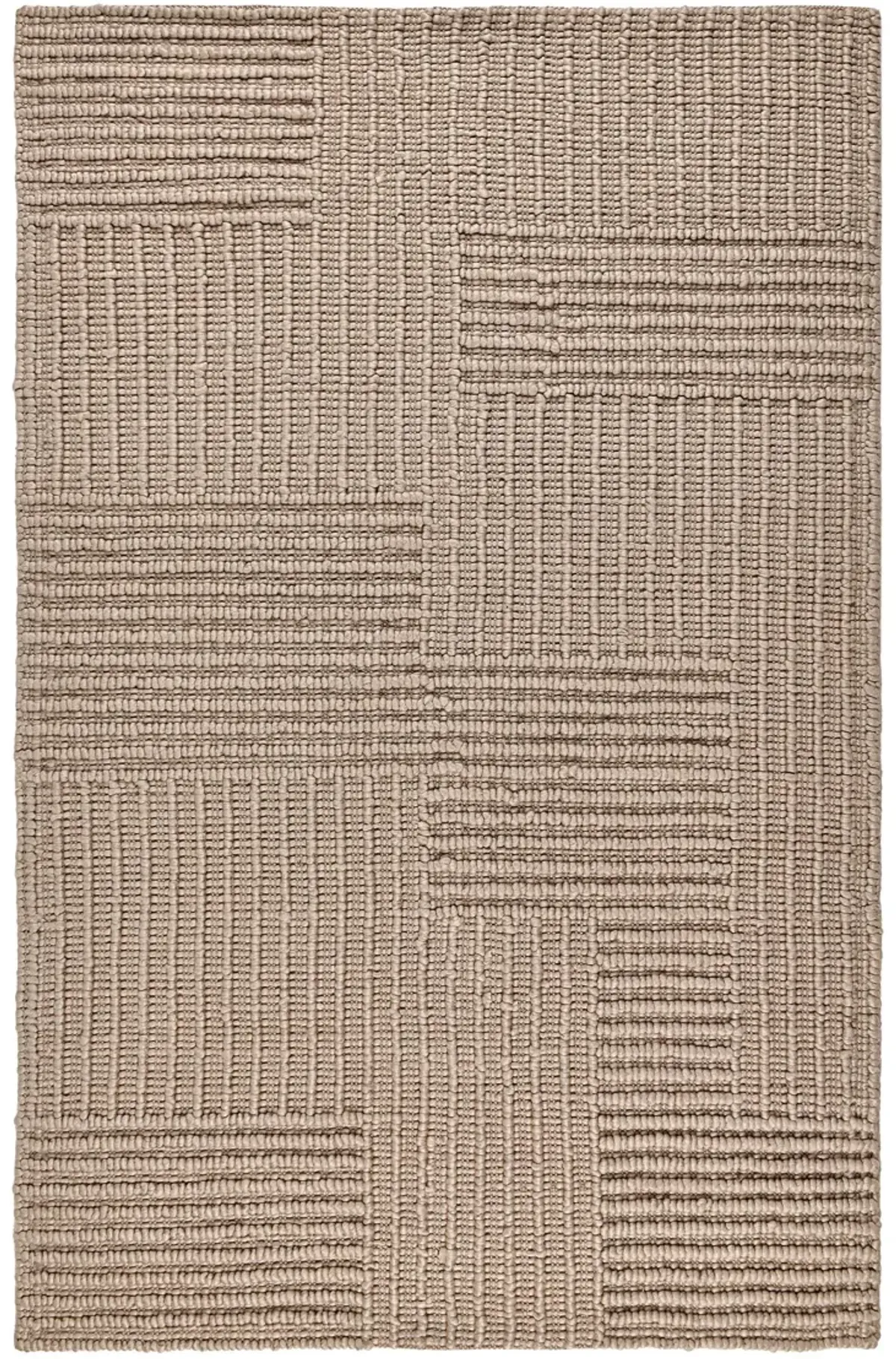 Clayton 5'x8' Recycled Fabric Handwoven Sustainable Beige Accent Area Rug