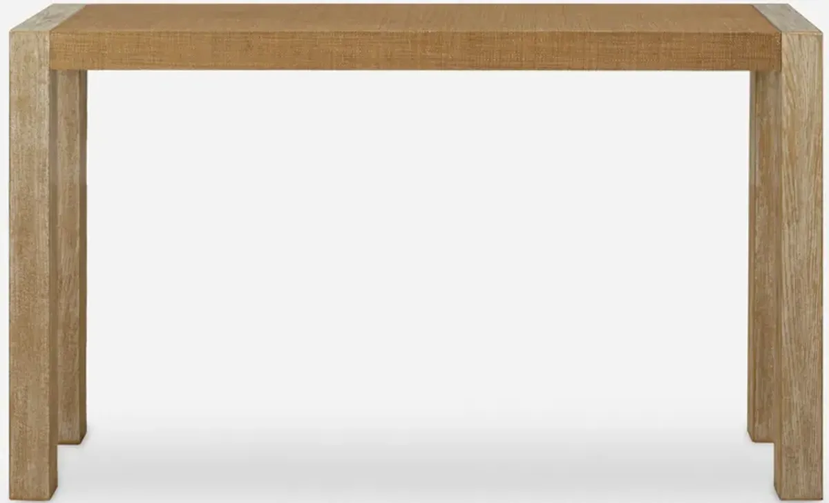 Bentley Grasscloth Console Table