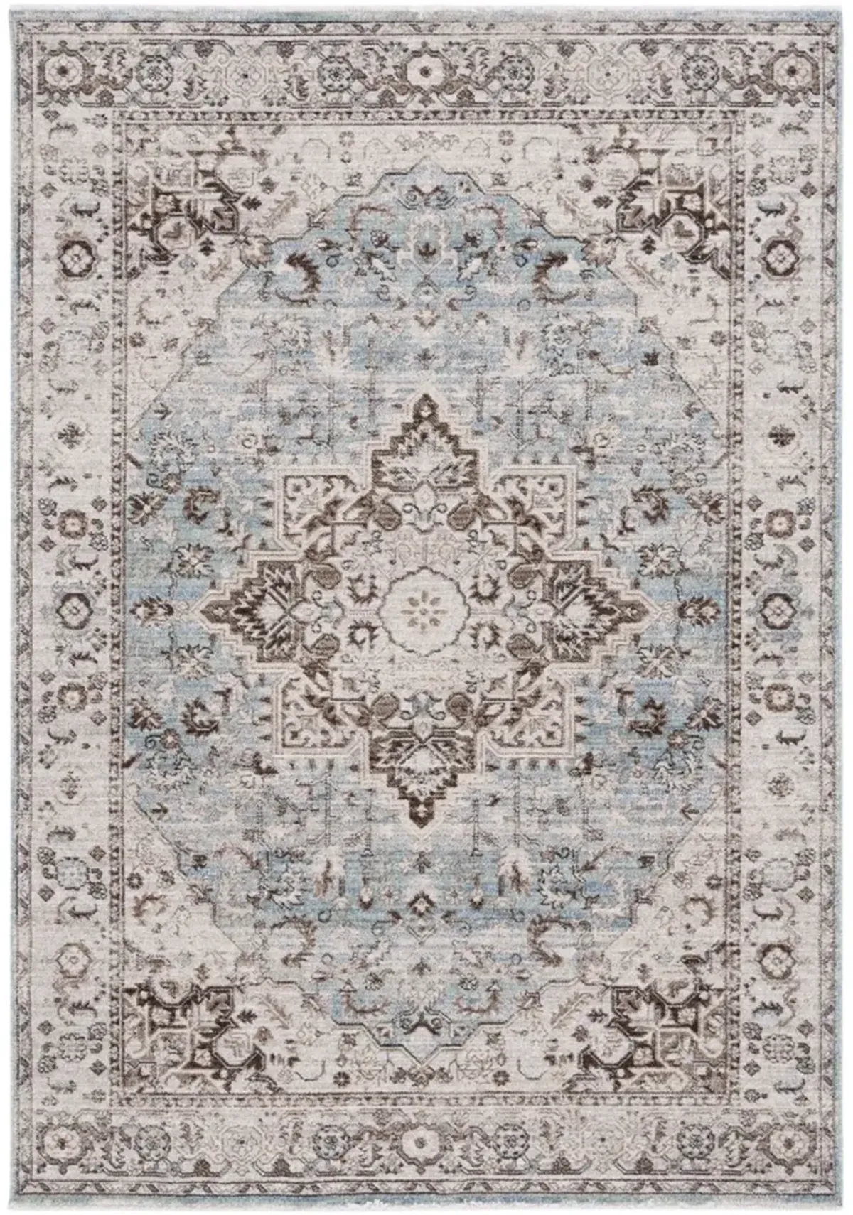 ANTIQUE PATINA 644 Blue 4' X 5'-7' Small Rectangle Rug