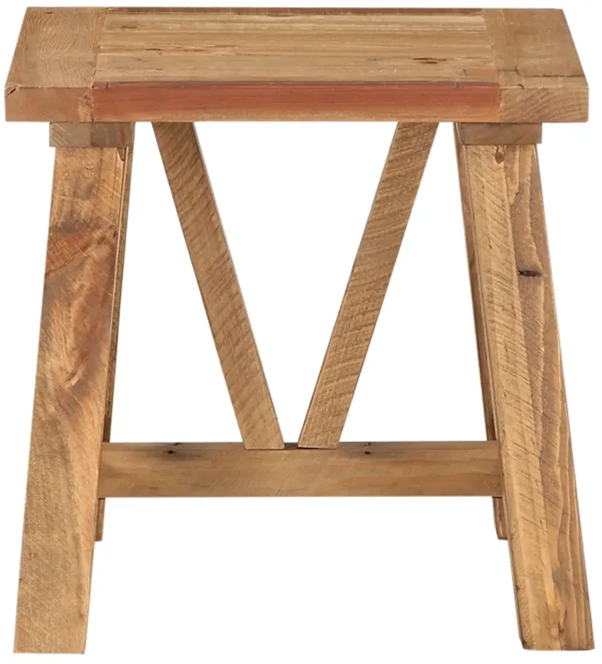 Harby Reclaimed Wood Square Side Table In Rustic Tawny