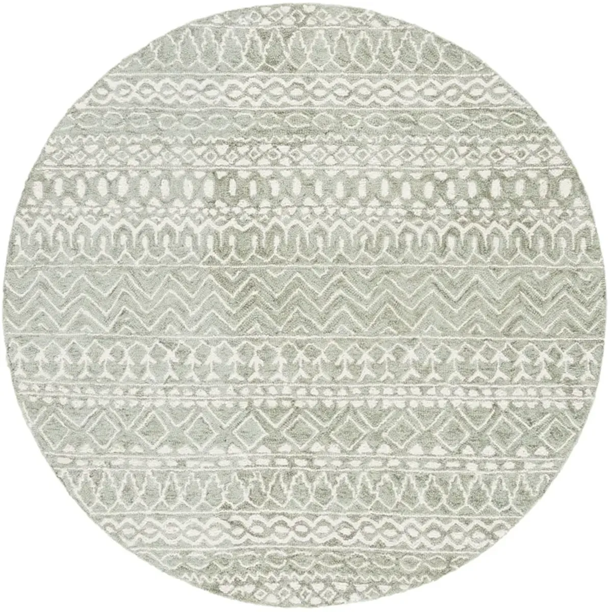 MICRO-LOOP Hand Tufted 5' x 5' Round area rug