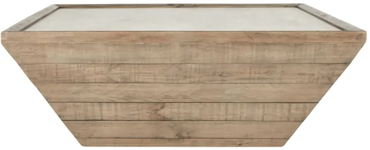 Dalton Square Transitional Reclaimed Coffee Table