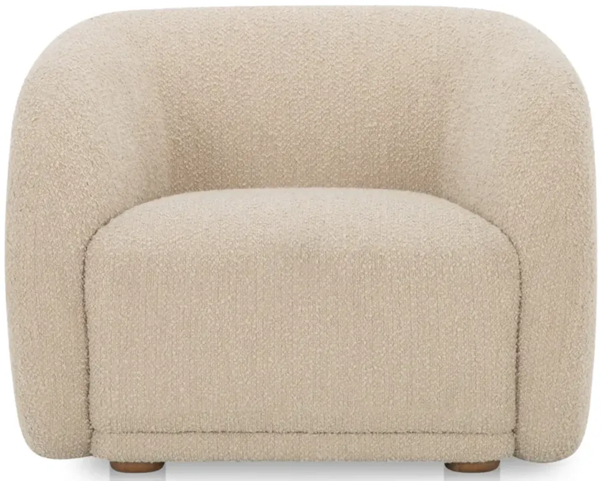 Faye Accent Chair Beige Boucle
