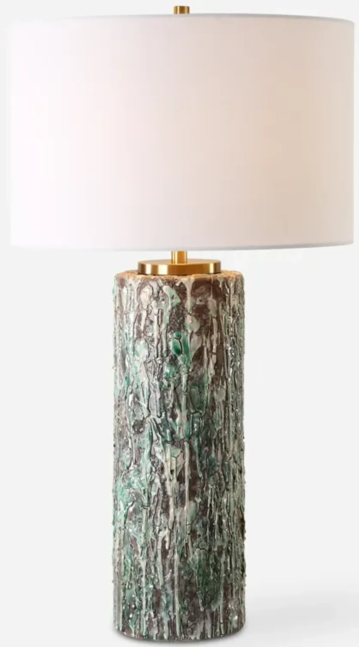 Meltdown Ivory Teal Table Lamp