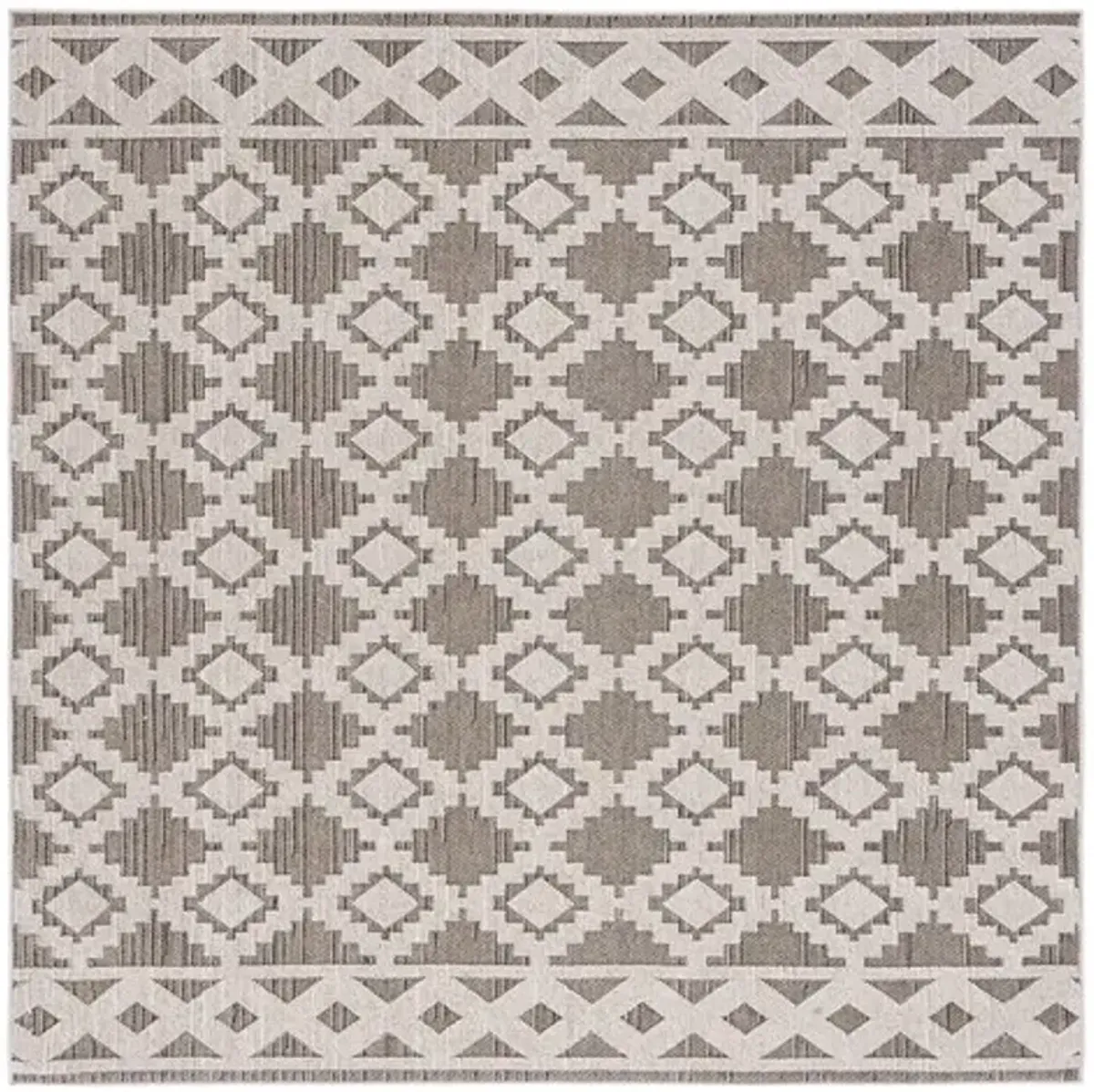 GLOBAL 208 Beige 6'-7' X 6'-7' Square Square Rug