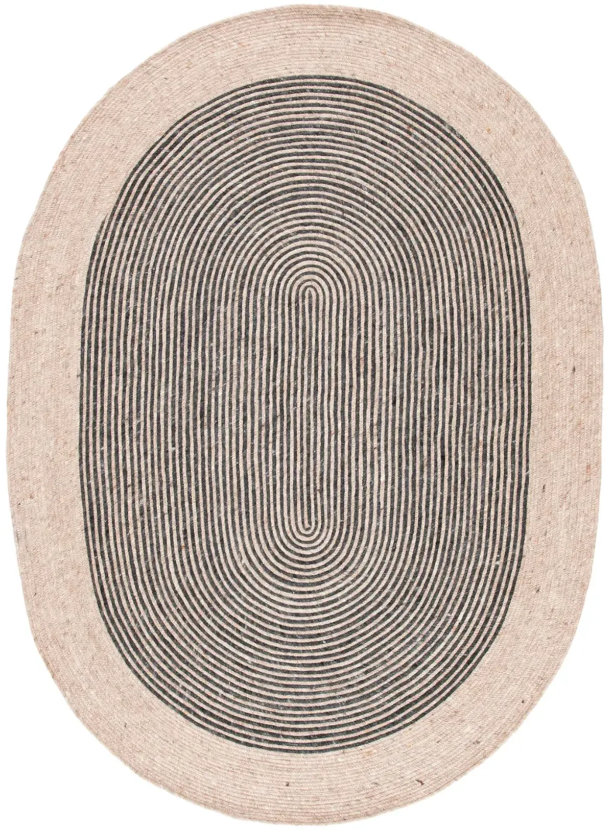 BRAIDED Hand Woven 9' x 12' Oval area rug