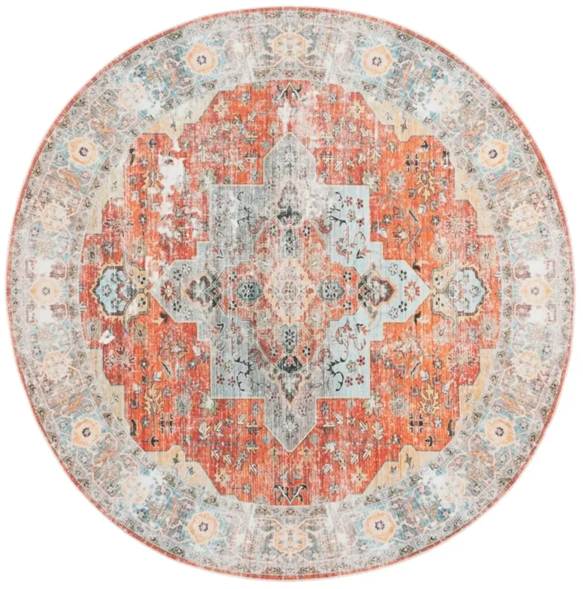 ARIZONA 126 RUST  6' x 6' Round Round Rug