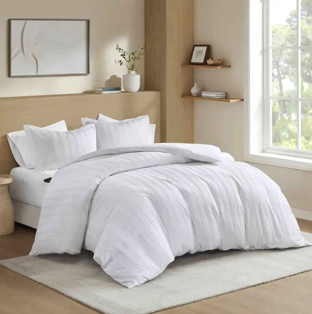 Woven Striped Duvet Set