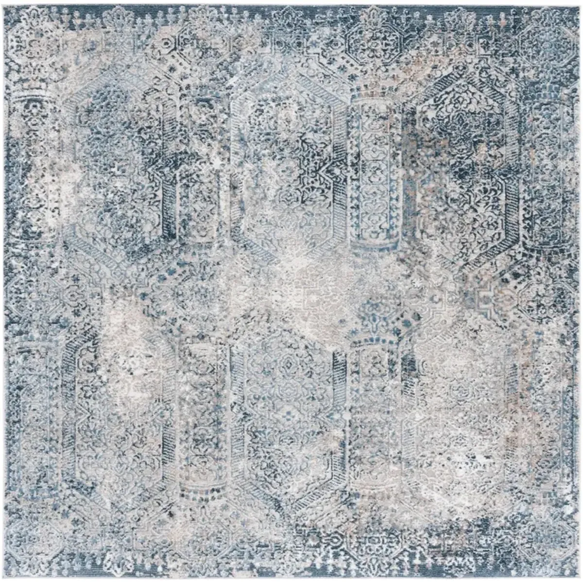 PARKER 115 BLUE  6'-7' x 6'-7' Square Square Rug