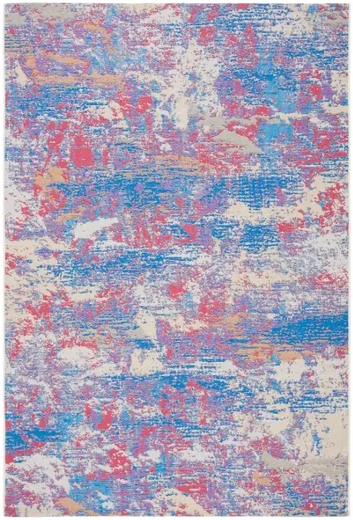 SUMMER 409 Blue  4' X 6' Small Rectangle Rug