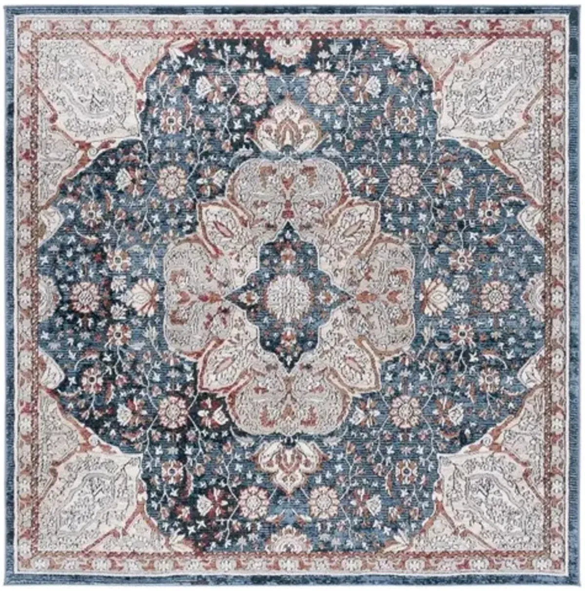 ROSEWOOD 104 Blue 6'-7' X 6'-7' Square Square Rug