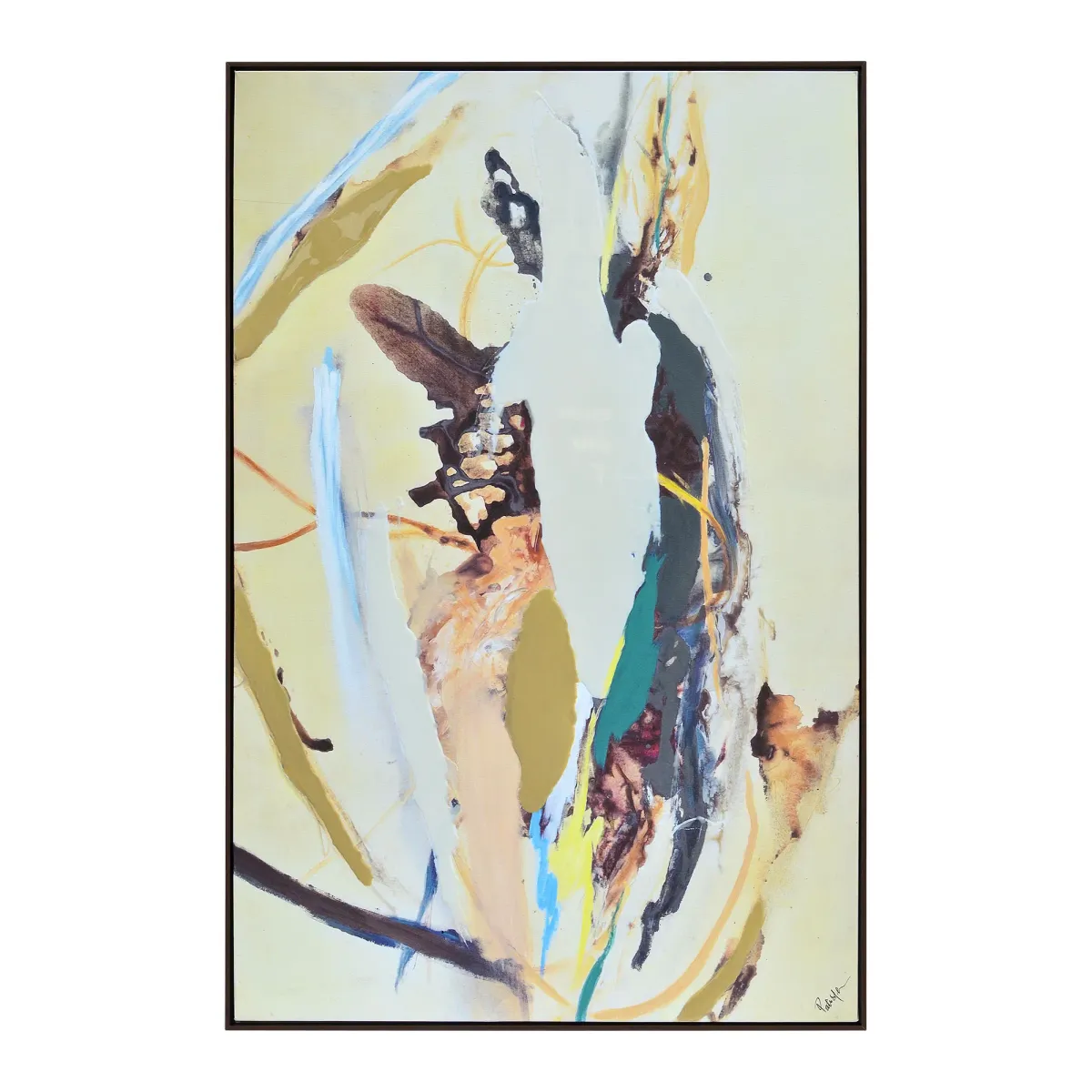Chara Rectangular Framed Canvas Art