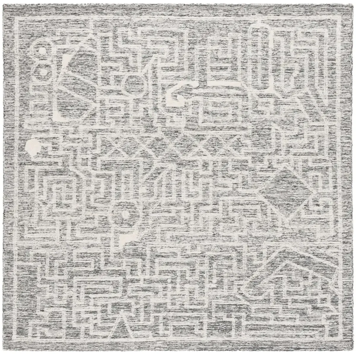 ABSTRACT Hand Tufted 6' x 6' Square area rug