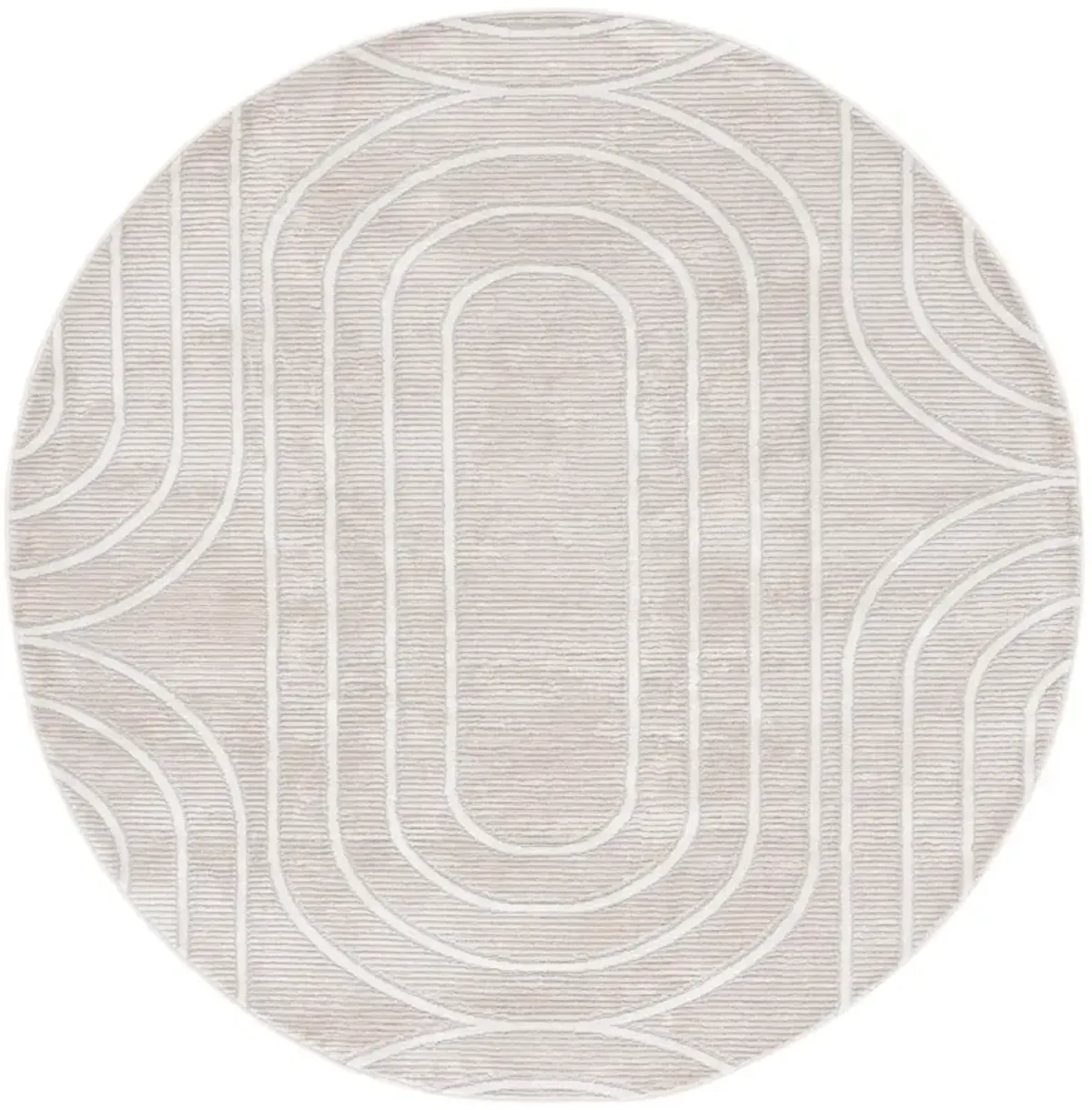 ARCHWAY 808 BEIGE  6'-7' X 6'-7' Round Round Rug