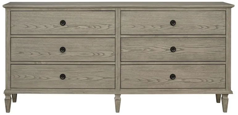 6-drawer wood dresser (70")