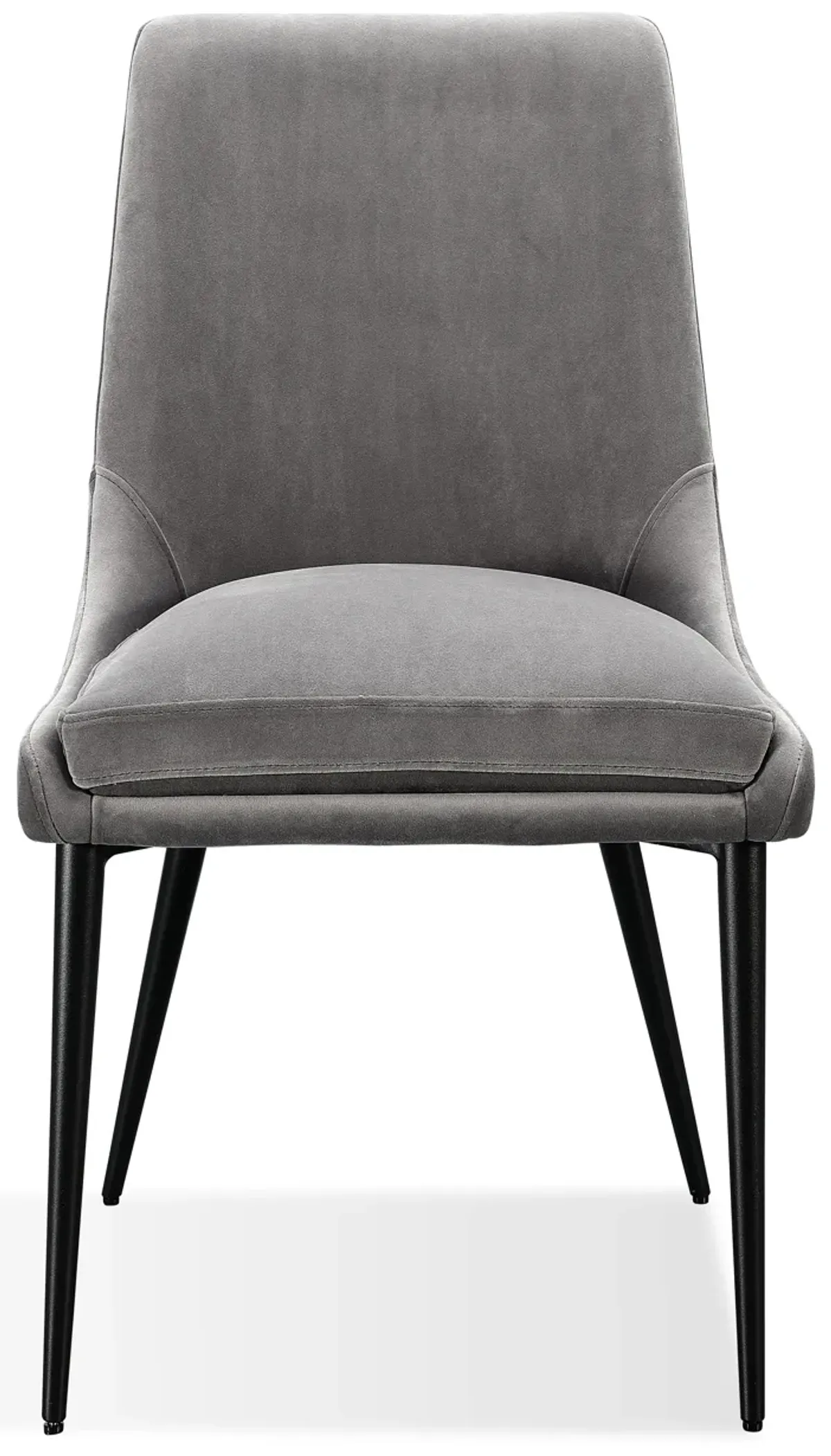 Winston Upholstered Metal Leg Dining Chair in Goose and Black - Set of 2