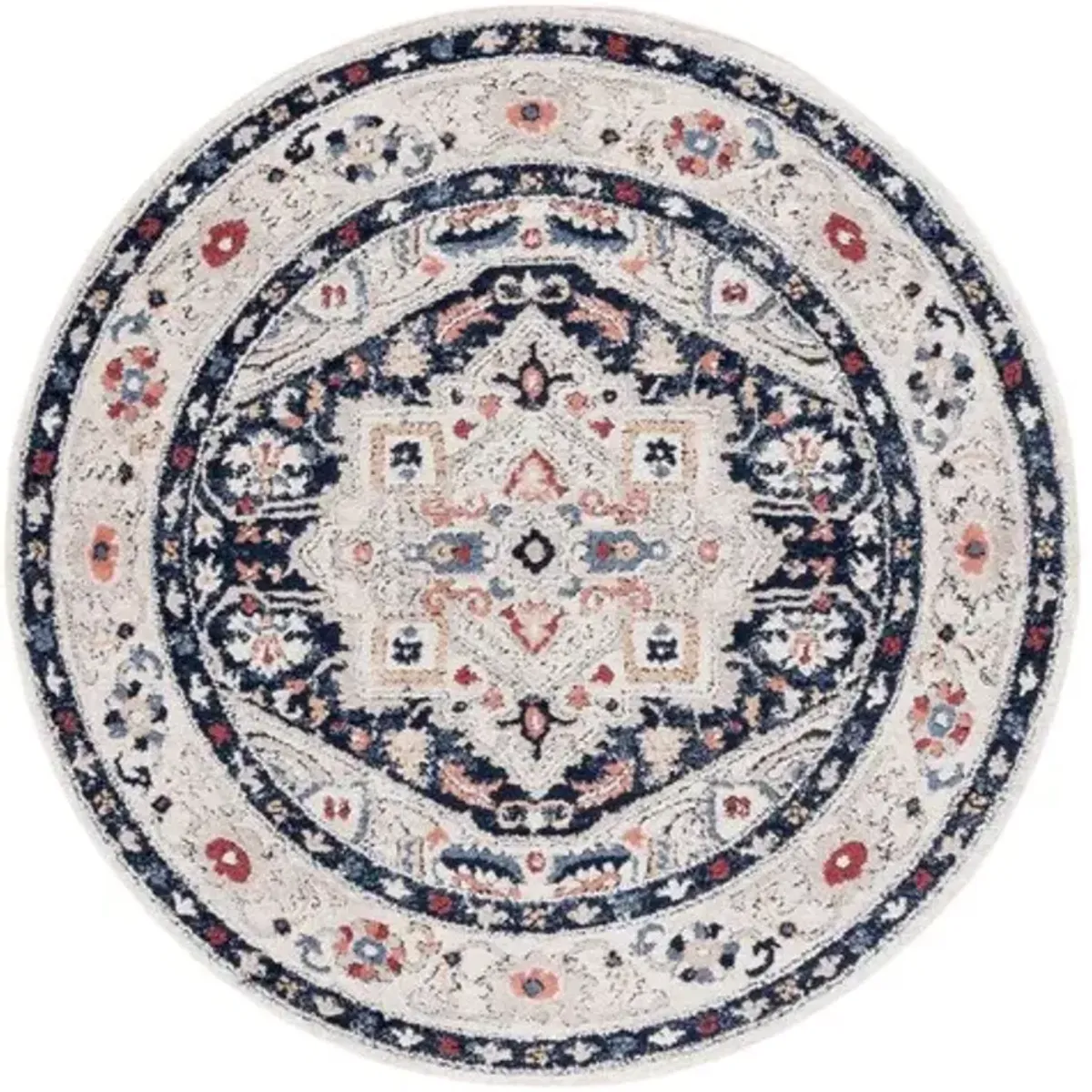 LUNA 100 Blue  6'-7' X 6'-7' Round Round Rug