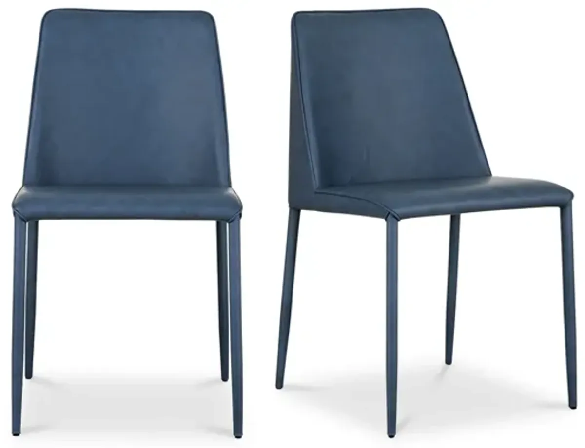 Nora Dining Chair Ocean Cavern Grey Vegan Leather - Set Of Two